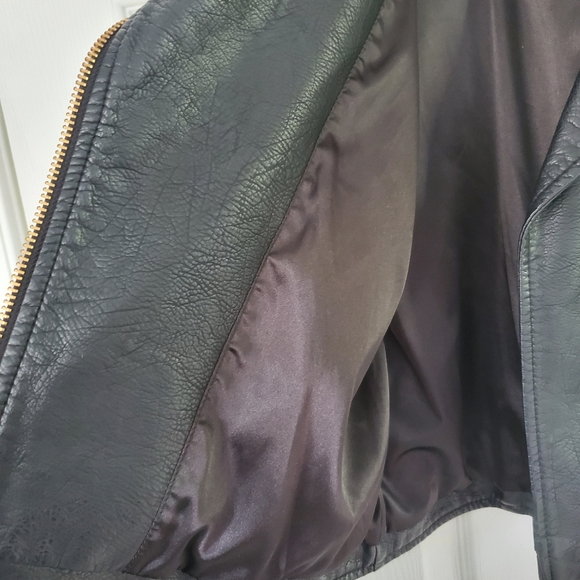 BLANK NYC Black Vegan Leather Jacket, Size Small - Picture 3 of 6